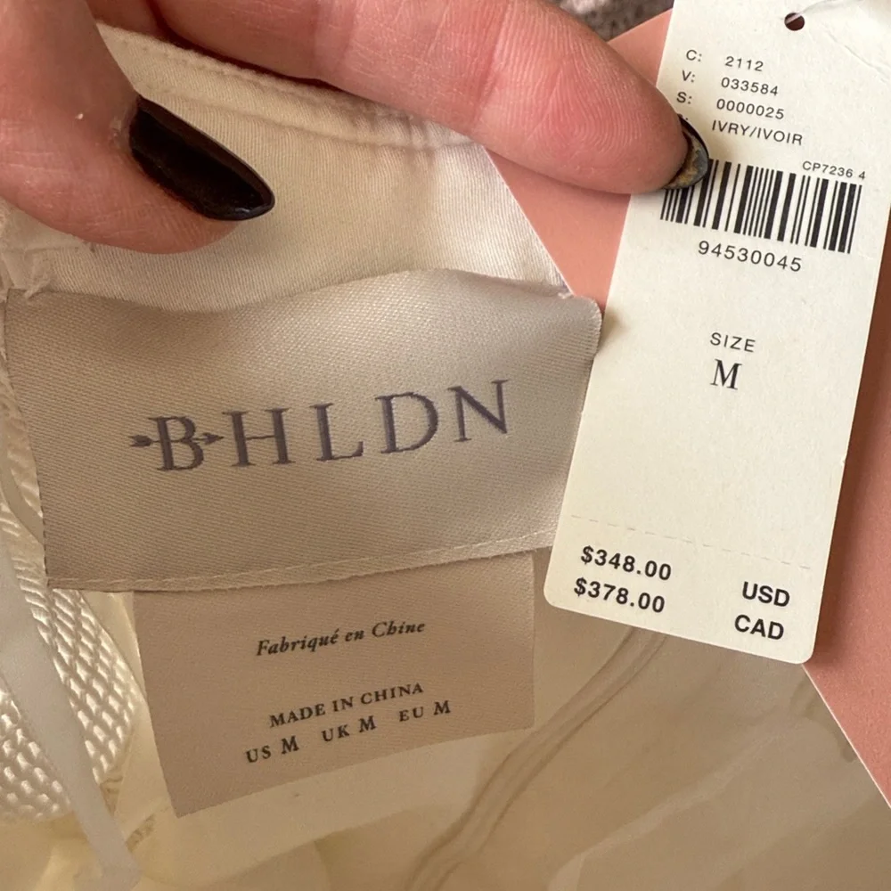 NWT Anthropologie BHLDN Strapless Satin/Tulle-Skirt Tea Length Dress Medium - Picture 3 of 16